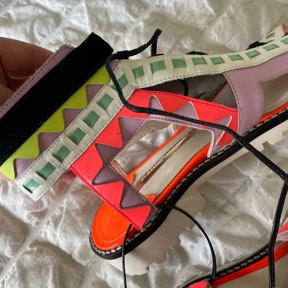 Sophia Webster Neon Sandals with Ankle Strap - Picture 10 of 10